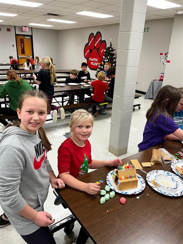 Gingerbread Houses with the 1st Graders
